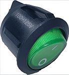 RS PRO Illuminated DPST, (On)-Off Rocker Switch Panel Mount