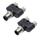 RS PRO Industrial Circular Connectors, 3, 4 Contacts, Cable, M12 Connector, Plug, Male to Female, IP67