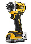 DeWALT DCF860E2T-GB - Cordless 18V Impact Driver with 2 x 1.7Ah Batteries, 1 Cordless