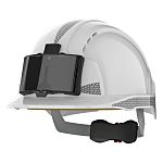 JSP EVOLite Mid White Safety Helmet with Chin Strap, Adjustable, Ventilated