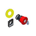 RS PRO Key Release Emergency Stop Push Button, Panel Mount, 22.5mm Cutout, IP20, IP65