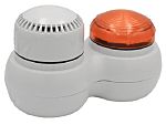 RS PRO Amber Sounder Beacon, 120 → 240 V ac, IP66, Screw/Bracket Mount, 105dB at 1 Metre