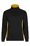 Velilla 105704 Black/Yellow 35% Cotton, 65% Polyester Sweat Shirt XS