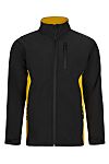Velilla 106004 Black/Yellow, Comfortable, Soft Softshell Jacket, XS