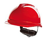 MSA Safety V - Gard 520 Red Helmet , Adjustable