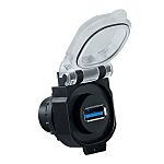RS PRO Straight, Front Mount, Socket Type USB A USB 3.0 IP20, IP65, IP67, IP68, IP69 USB Connector