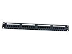 RS PRO Cat6 24 Port RJ Patch Panel UTP 1U Black