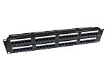 RS PRO Cat5e 48 Port RJ Patch Panel UTP 2U Black