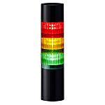 RS PRO Amber, Green, Red Buzzer Signal Tower, 3 Lights, 24 V dc, Direct Mount