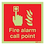 Polyester Fire Safety Sign, Fire Alarm Call Point With English Text Self-Adhesive