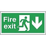 Polyester Fire Exit Down, Fire Exit, English, Exit Sign