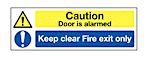 RS PRO Self-Adhesive Fire Safety Hazard Warning Sign (English)