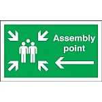 RS PRO Polyester Sign Assembly Point Sign With English Text