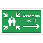 RS PRO Polyester Sign Assembly Point Sign With English Text