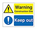 RS PRO Self-Adhesive Area Hazard Hazard Warning Sign (English)