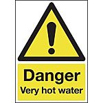 RS PRO Self-Adhesive General Hazard Hazard Warning Sign (English)