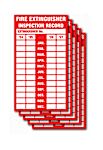 Vinyl Fire Safety Label, Fire Extinguisher Inspection Records With English Text Self-Adhesive