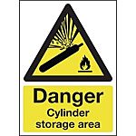 RS PRO Self-Adhesive General Hazard Hazard Warning Sign (English)