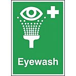 RS PRO Polyester Sign Eye Wash Sign With English Text