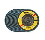 DeWALT DT32 Zirconium Oxide Flap Disc, 115mm, 120 Grit, 10 in pack