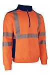 Coverguard Orange/Navy Unisex Hi Vis Sweatshirt, L