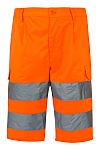 Velilla 303005 Fluorescent Orange Unisex Hi Vis Shorts, 114cm