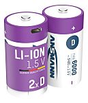 Ansmann Li-Ion Ansmann Lithium-Ion Rechargeable D Batteries, 6Ah