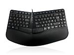 Ceratech KYB-CONTOUR-UBK Wired USB Compact Keyboard, QWERTY (UK), Black