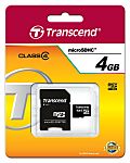 Tarjeta Micro SD Transcend MicroSDHC 4 GB microSDHC Class 4 Card