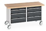 Bott 41002106.19V Portable Sheet Steel Workbench, 450kg Max Load, 840mm x 1500mm x 750mm