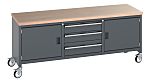 Bott 41002124.77v Portable Sheet Steel Workbench, 425kg Max Load, Adjustable Height, 840mm x 2000mm x 750mm