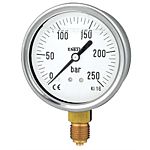 RS PRO BSP 1/4 Analogue Pressure Gauge 25bar Bottom Entry 63mm Outside Diameter