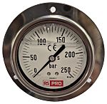 RS PRO BSP 1/4 Analogue Pressure Gauge 250bar Bottom Entry 63mm Outside Diameter