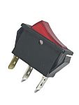 RS PRO Illuminated SPST, On-Off-On Rocker Switch Panel Mount
