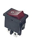 RS PRO Illuminated DPST, On-Off Rocker Switch Panel Mount