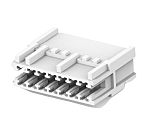 TE Connectivity 2391423 Series Receptacle Edge Connector, Board Mount, 7-Contacts, 2.5mm Pitch, 1-Row, Crimp Termination