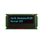 NEWHAVEN DISPLAY INTERNATIONAL 1.39in Blue Passive matrix OLED Display PCB Mount I2C Interface