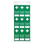 RS PRO Polyester Green/White First Aid Label