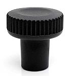 RS PRO Black Thermoplastic Thumbscrew Clamping Knob, M10, Threaded Mount