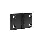 RS PRO Matt Die Cast Zinc Back Flap Hinge with a Fixed Pin, Screw Fixing, 60mm x 120mm x 15mm