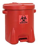 Eagle Biohazardous Poly Waste Cans 53L Red Pedal High Density Polyethylene Bio-Hazard Waste Can