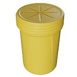 Eagle Lab Packs with Screw-On Lid 5gal Yellow Hinged High Density Polyethylene Waste Bin