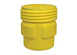 Eagle Overpacks with Screw-On Lid 5gal Yellow Hinged High Density Polyethylene Waste Bin