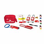 RS PRO Black/Blue/Red/White/Yellow 2-Lock Metal Lockout Kit