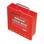 RS PRO Red 7-Lock Steel Group Lock Box
