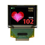 NEWHAVEN DISPLAY INTERNATIONAL 1.27in Blue, Green, Red Passive matrix OLED Display 128 x 96pixels PCB Mount Parallel,