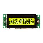 NEWHAVEN DISPLAY INTERNATIONAL NHD-02161Z-FSY-YBW-C NHD-02161Z Alphanumeric LCD Alphanumeric Display, Yellow-Green on