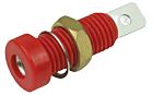RS PRO Red Female Banana Connectors, 4 mm Connector, Solder Termination, 24A, 30 V ac, 60V dc, Gold, Zinc Plating