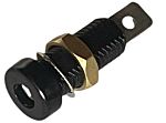 RS PRO Black Female Banana Connector, 4 mm Connector, Solder Termination, 24A, 30 V ac, 60V dc, Nickel Plating