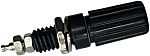 RS PRO 19A, Black Binding Post With Brass Contacts and Nickel Plated - 11mm Hole Diameter